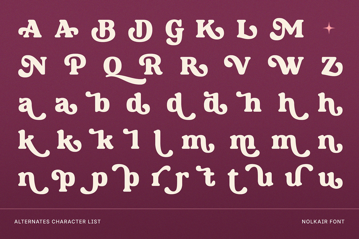 Nolkair - Bold Swashes Retro Serif, a Serif Font by Typia Nesia (Photo 4 of 15)