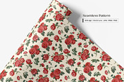 Classic Vintage Roses Pattern, a Pattern Graphic by Yello_illustration (Thumbnail 7 of 16)