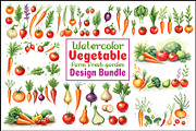 Watercolor Vegetable Clipart Bundle, a Graphic by Creativeshirt (Thumbnail 3 of 14)