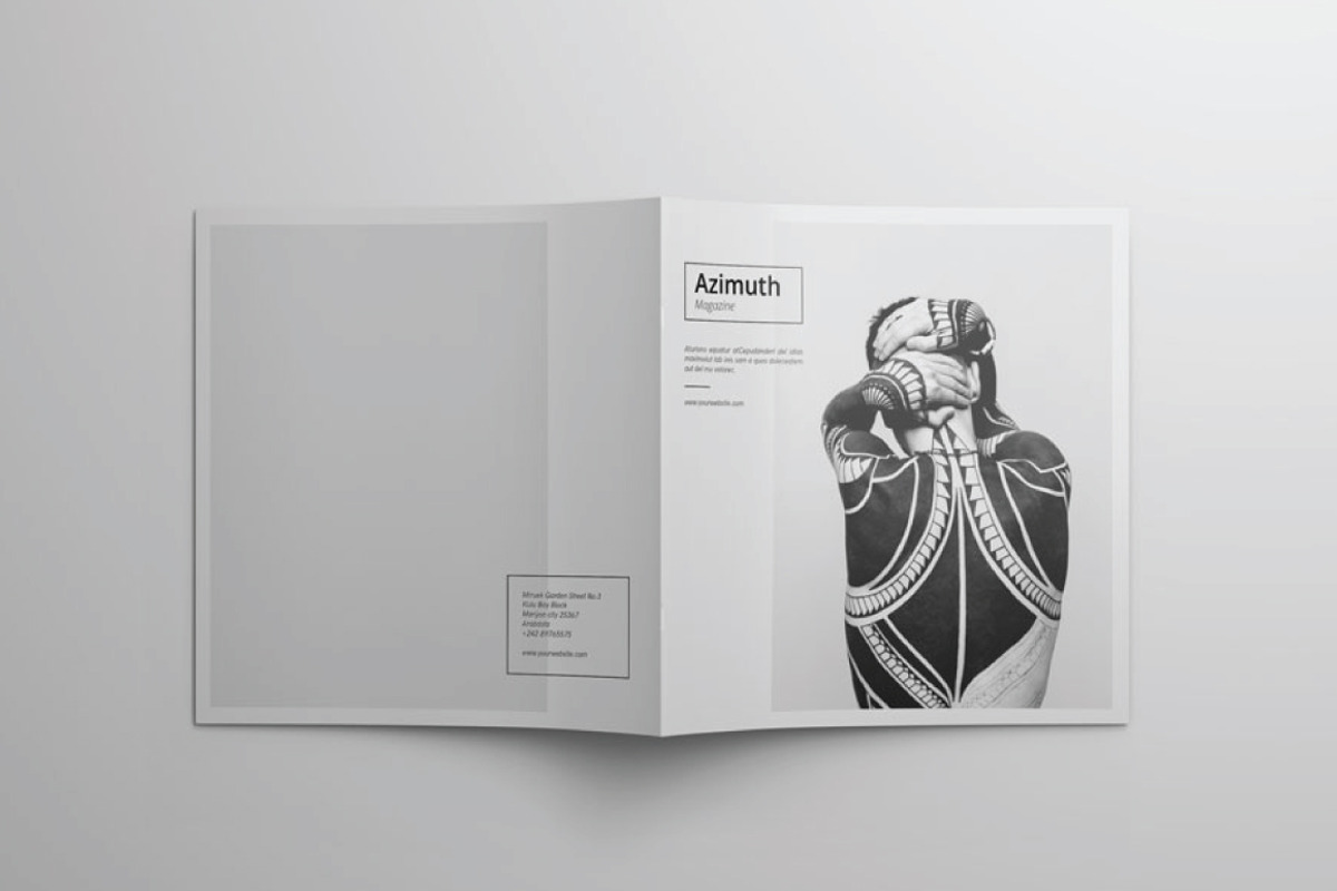 Square Magazine Template Indesign, a Magazine Template by Tiempo co (Photo 2 of 11)