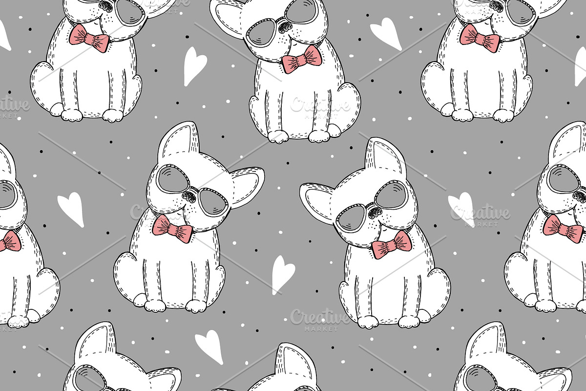 Cute dogs collection!, a Pattern Graphic by Irene_Boiko_ART (Photo 11 of 16)
