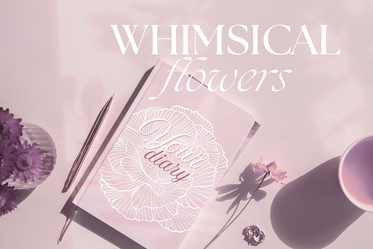 Whimsical Flowers Collection, a Decorative Illustration by ilonitta (Photo 7 of 12)
