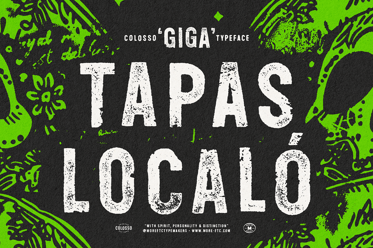 Colosso Giga Display Font, a Sans Serif Font by More Etc. Studios (Photo 9 of 14)