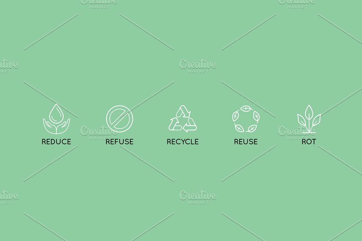 Zero waste - icons and illustrations, a Graphic by venimo (Photo 5 of 8)