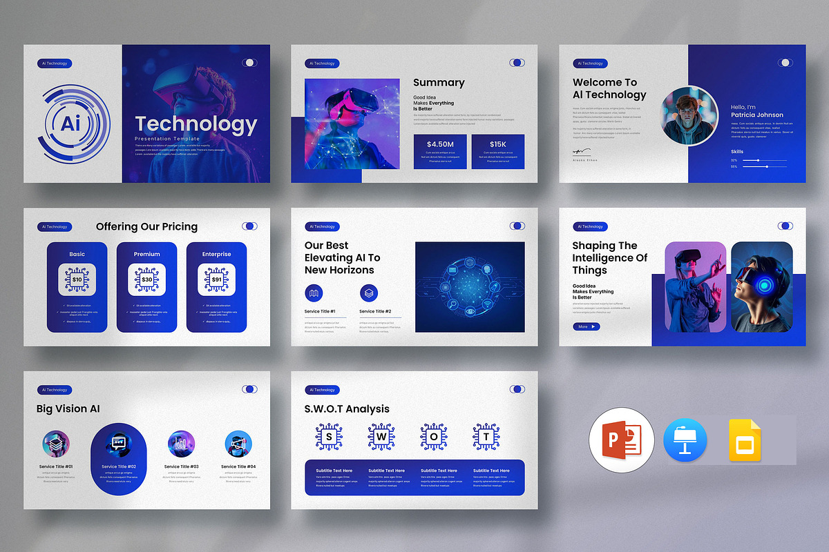 Ai Artificial Technology Template, a Presentation Template by Pradaxa (Photo 1 of 6)