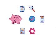 Accounting and Auditing Set, a Finance Illustration by studiogstock (Thumbnail 3 of 3)