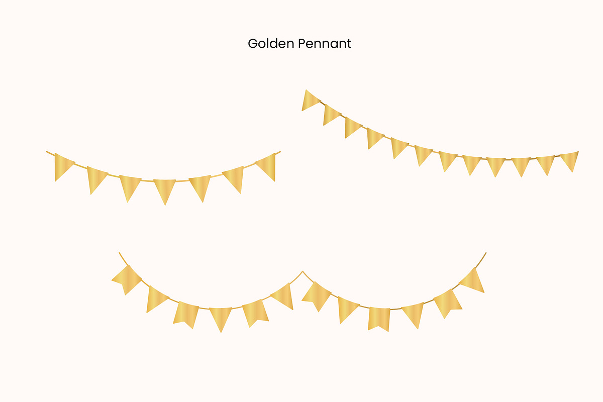 Bunting flags vector collection, an Object Graphic by ElenaPlatovaArt (Photo 7 of 10)