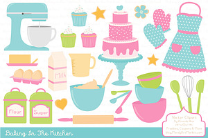 Bright & Fresh Baking Clipart, an Illustration by Amanda Ilkov