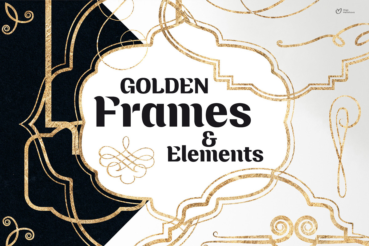 Golden frames & elements, an Illustration by ollalya (Photo 1 of 3)