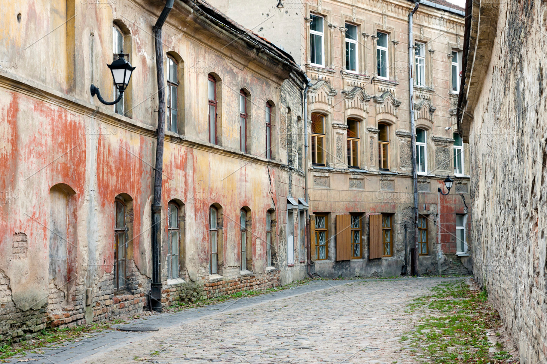 Weathered old town street, an Architecture Photo by BOOCYS