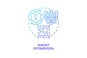 Marketing budget optimization blue, an Icon by IMG Visuals