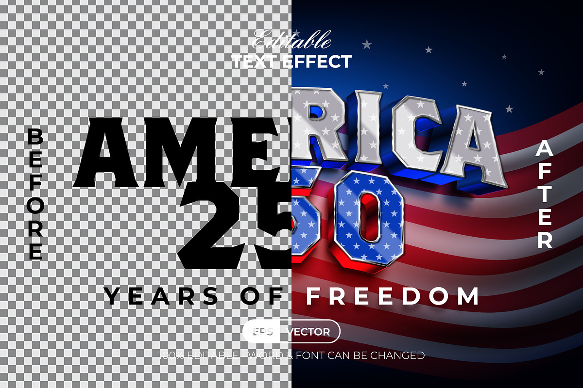 4th of July Text Effect, a Layer Style Add-On by Mockmenot (Photo 2 of 2)