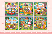 Cozy Friends Coloring Pages, an Animal Illustration by Coco Bloom (Thumbnail 4 of 5)