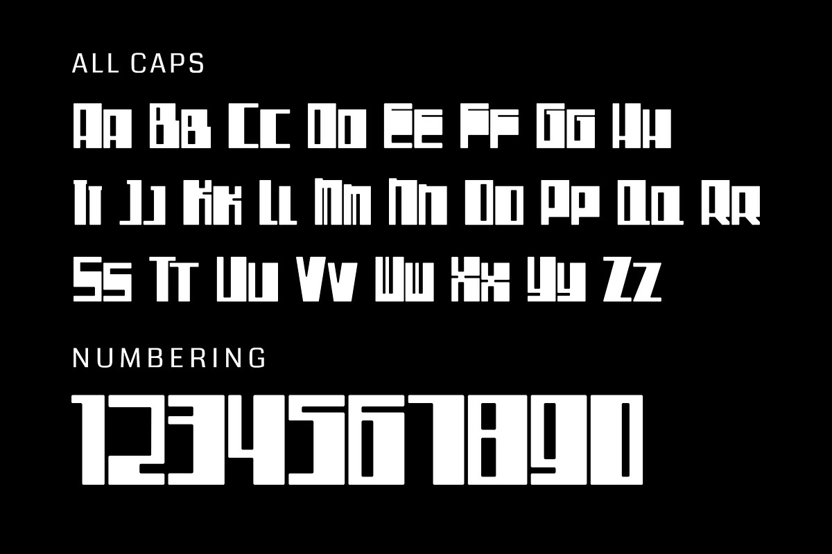 Neobust - Futuristic Display Font, a Sans Serif Font by CuratedType Studio (Photo 2 of 12)