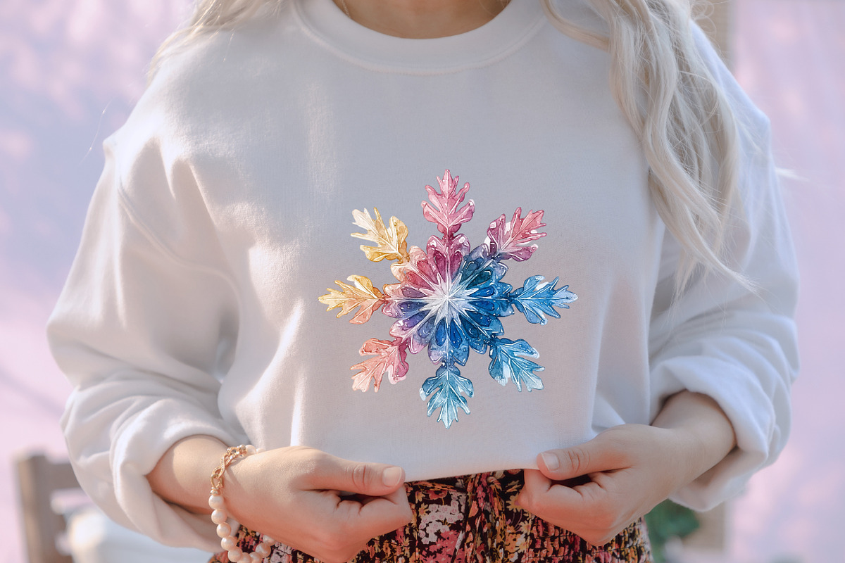 Adorable Snowflake Clipart, an Illustration by designcity5 (Photo 4 of 5)