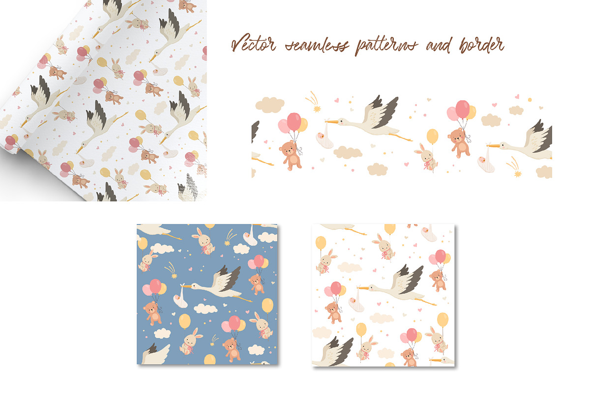 Hello baby - cute collection, an Animal Illustration by ElenaPlatovaArt (Photo 8 of 11)