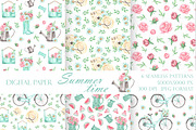 Summer time watercolor set. Country, an Illustration by SabinaWatercolorArt (Thumbnail 5 of 11)