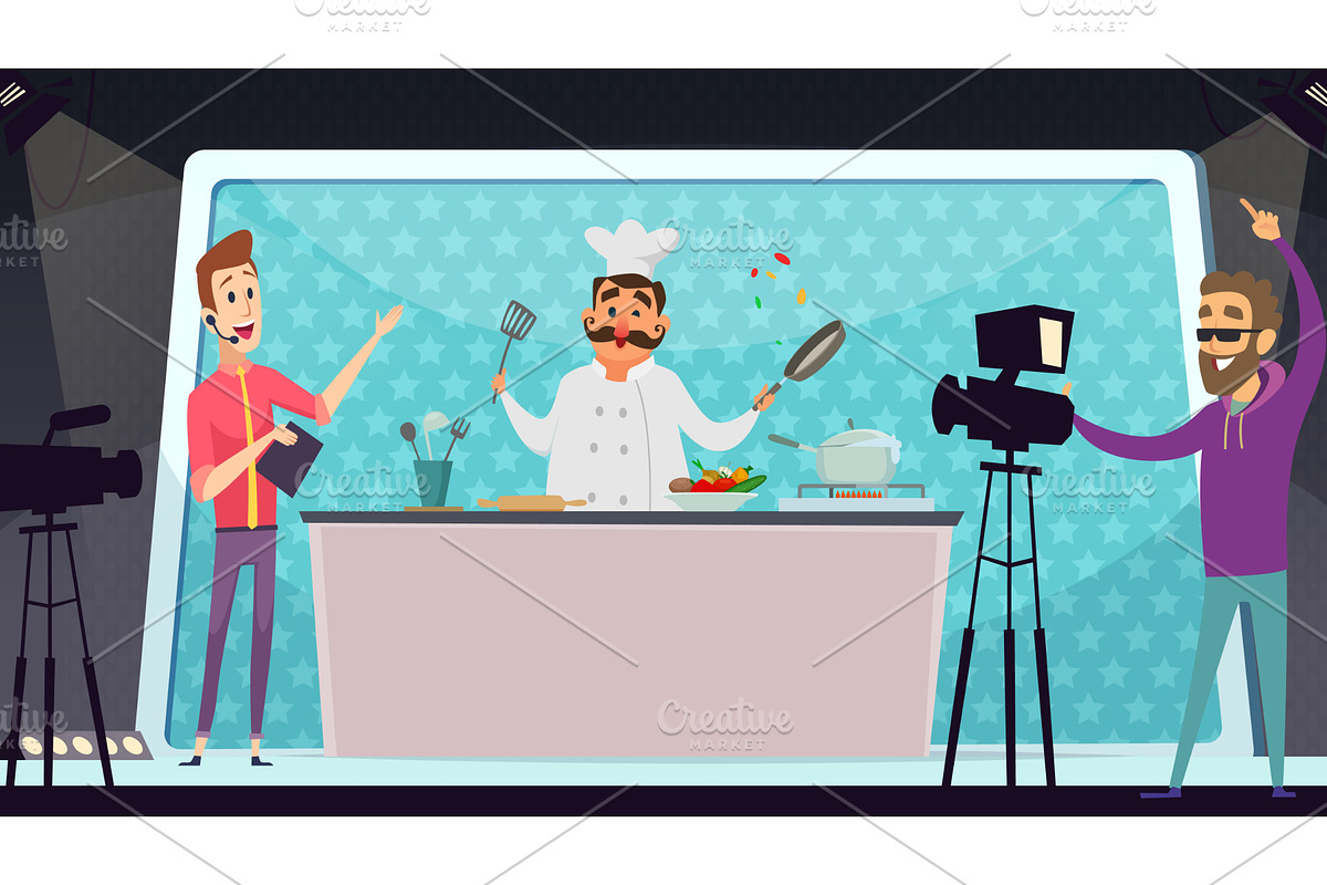 Cooking show. tv entertainment with, a Food Illustration by Onyx