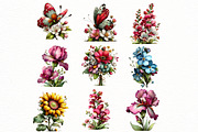 Whimsical Spring flowers clipart, an Illustration by Designworld (Thumbnail 5 of 8)