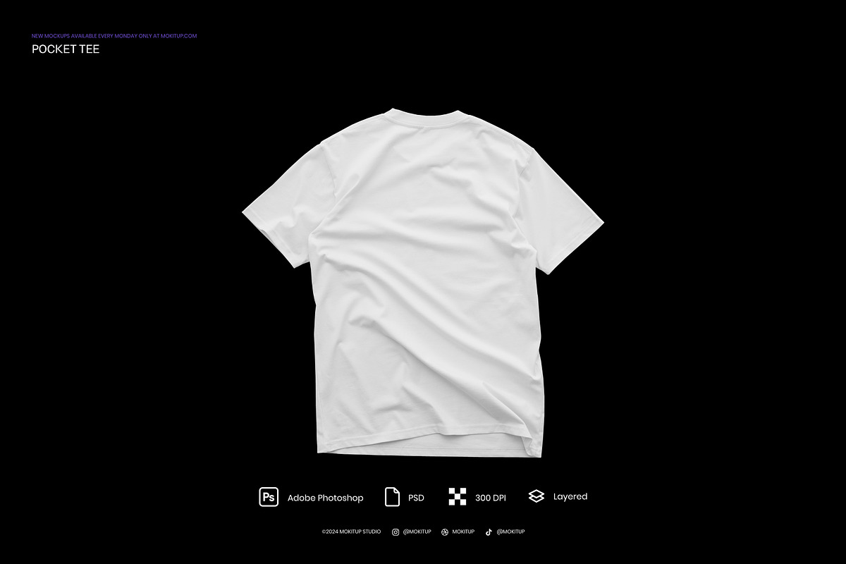 MOKITUP: Pocket Tee Mockup, a Shirt Mockup by MOKITUP (Photo 4 of 4)