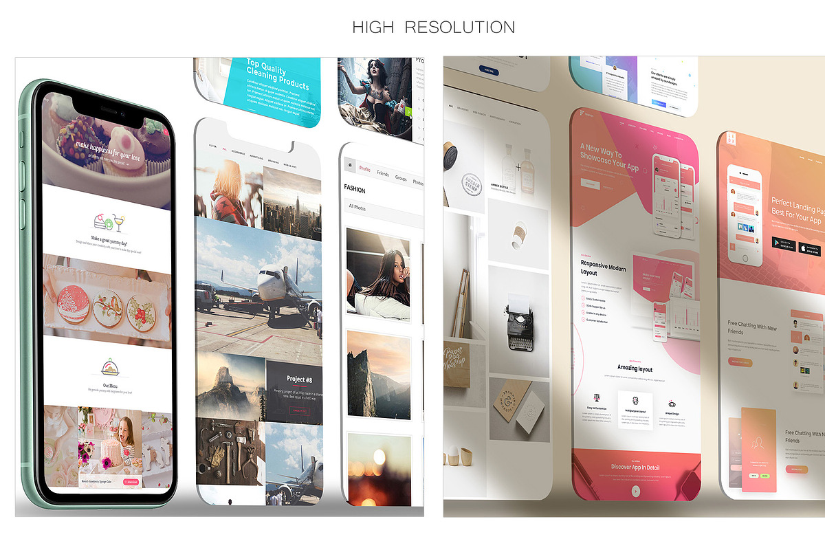 ALL 3D iPHONE MOCK-UP BUNDLE VOL-1, an iPhone Mockup by Graphicsworld125 (Photo 52 of 62)