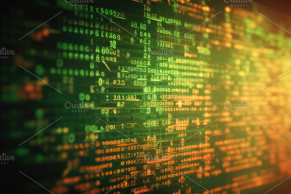 colorful digital source code screen , web development background , Generative A, an Illustration by WindWalker