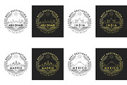 44 Linear City Badges, an Outline Icon by Kursat Unsal (Thumbnail 6 of 25)