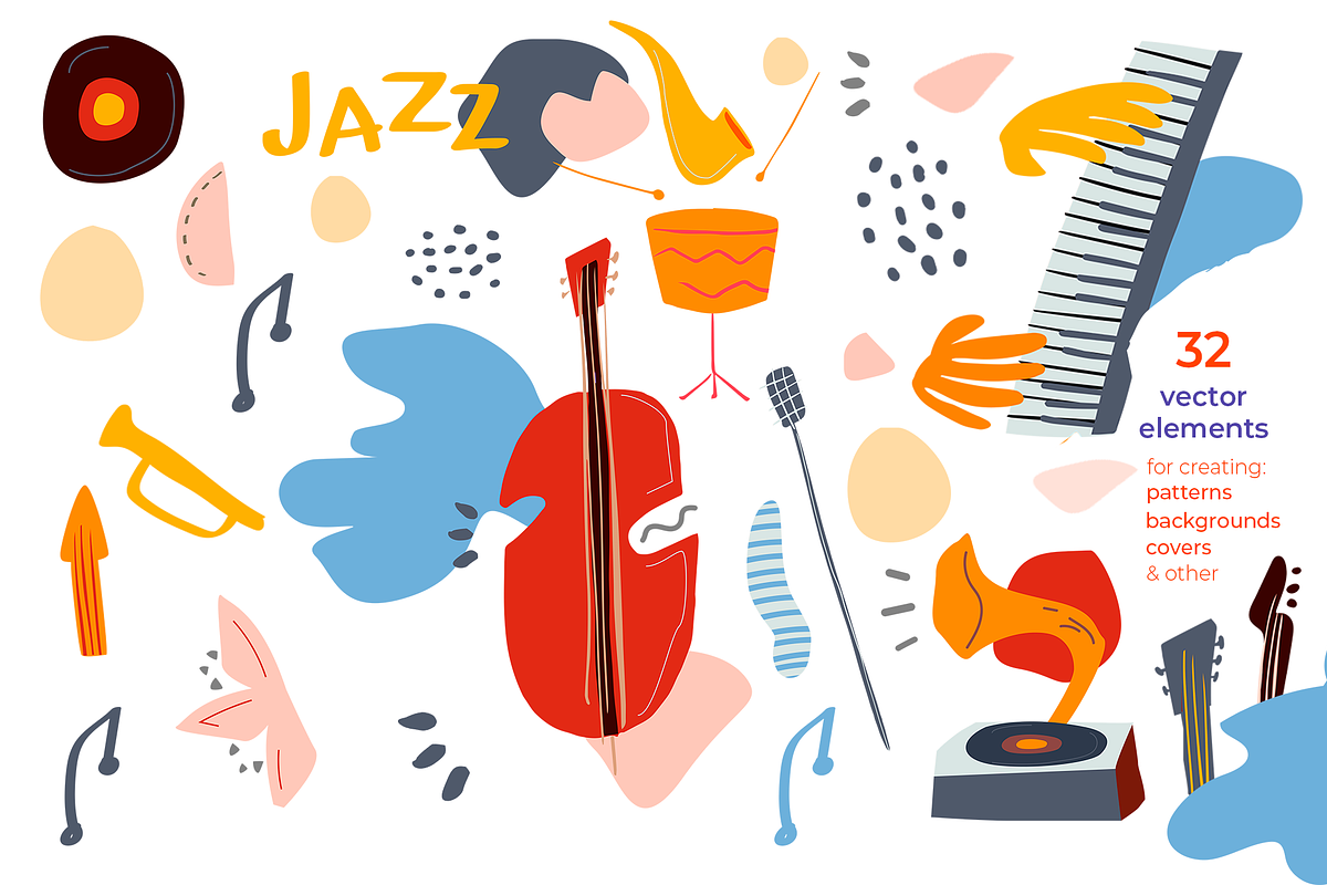 Jazz band modern characters, a Person Illustration by PixelAesthetic (Photo 2 of 6)