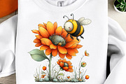 Watercolor Sunflower Animals Clipart, a Transportation Illustration by Digital Artistic99 (Thumbnail 4 of 9)