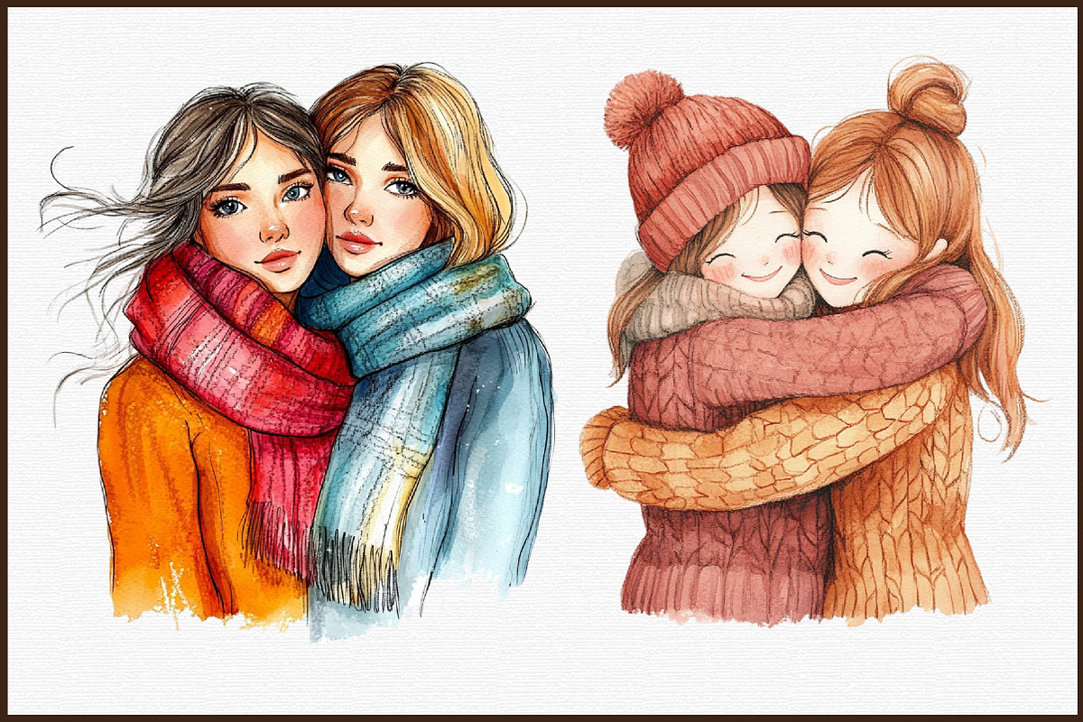 Best Friend Clipart Sublimation, an Illustration by Sublimation Artist (Photo 3 of 6)
