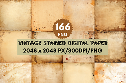 Vintage Stained Digital Paper, a Merchandise Mockup by LA Design