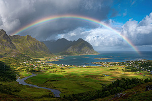 Beautiful rainbow in Norway, a Photo by Beautiful things