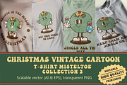 Christmas Mistletoe Vintage Cartoon, an Illustration by vectstudio (Thumbnail 1 of 5)