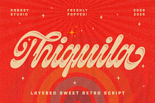 Thiquila - Layered Retro Script Font