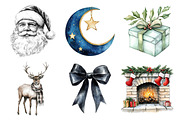 Black and White Christmas Clipart, an Illustration by Daily.Designs (Thumbnail 5 of 5)