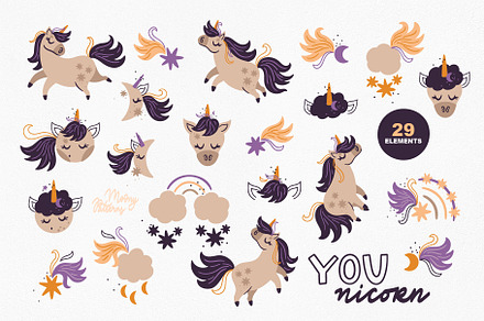 Rainbow Unicorn Clipart