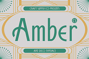 CS Amber – Art Deco Font, a Sans Serif Font by Craft Supply Co. (Thumbnail 1 of 8)