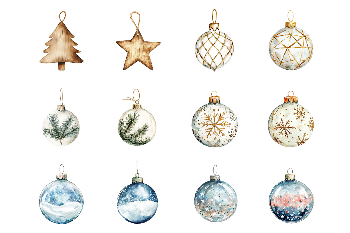 Minimalist Christmas Ornament Clipar, an Illustration by Design Market (Photo 2 of 3)