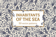Inhabitants of the sea patterns, a Pattern Graphic by Piñata (Thumbnail 1 of 14)