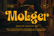 Molger Retro Display Font, a Serif Font by RantautypeStudio (Thumbnail 1 of 17)