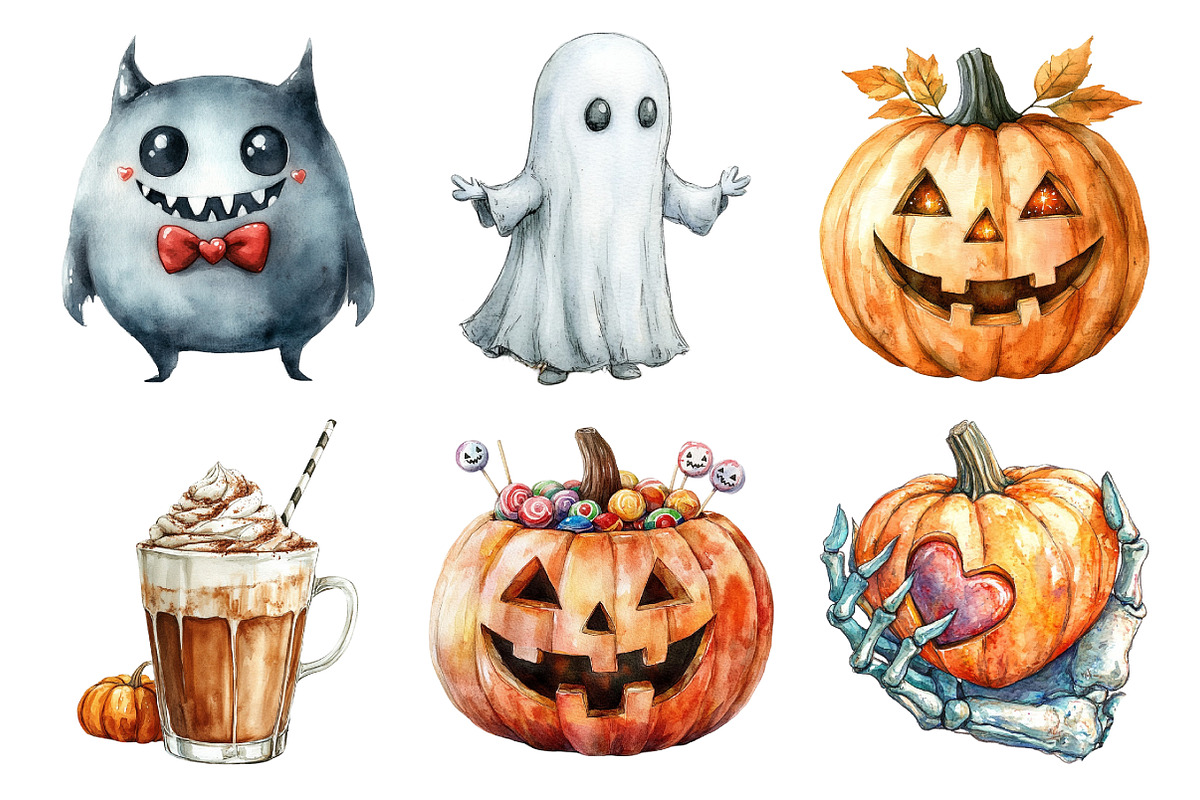 Halloween Sublimation Clipart, an Illustration by Daily.Designs (Photo 3 of 5)