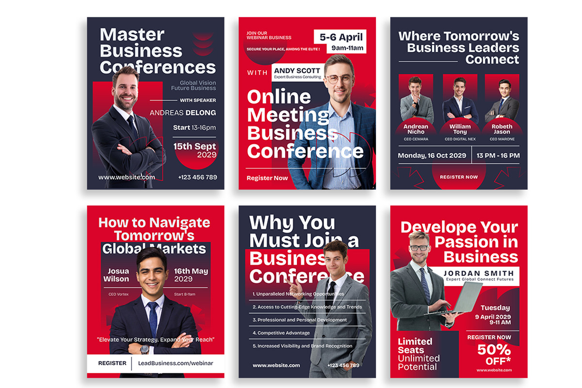 Business Conference | Instagram Post, a Social Media Template by Jiwstudio (Photo 2 of 4)