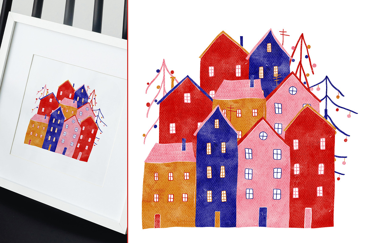 Vivid Christmas Cliparts & Patterns, a Seasonal Illustration by OkPen (Photo 10 of 13)