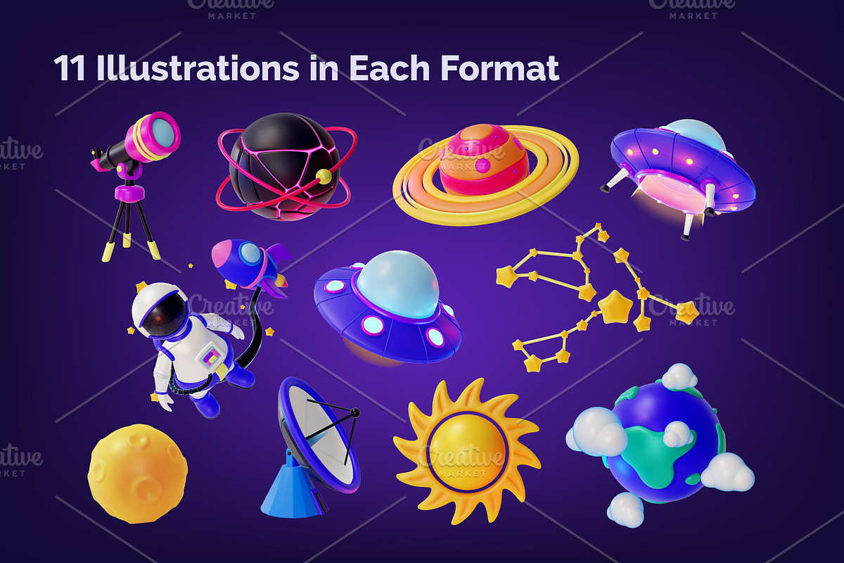 3d Space  Set Illustration, a 3D by 35lab (Photo 2 of 6)