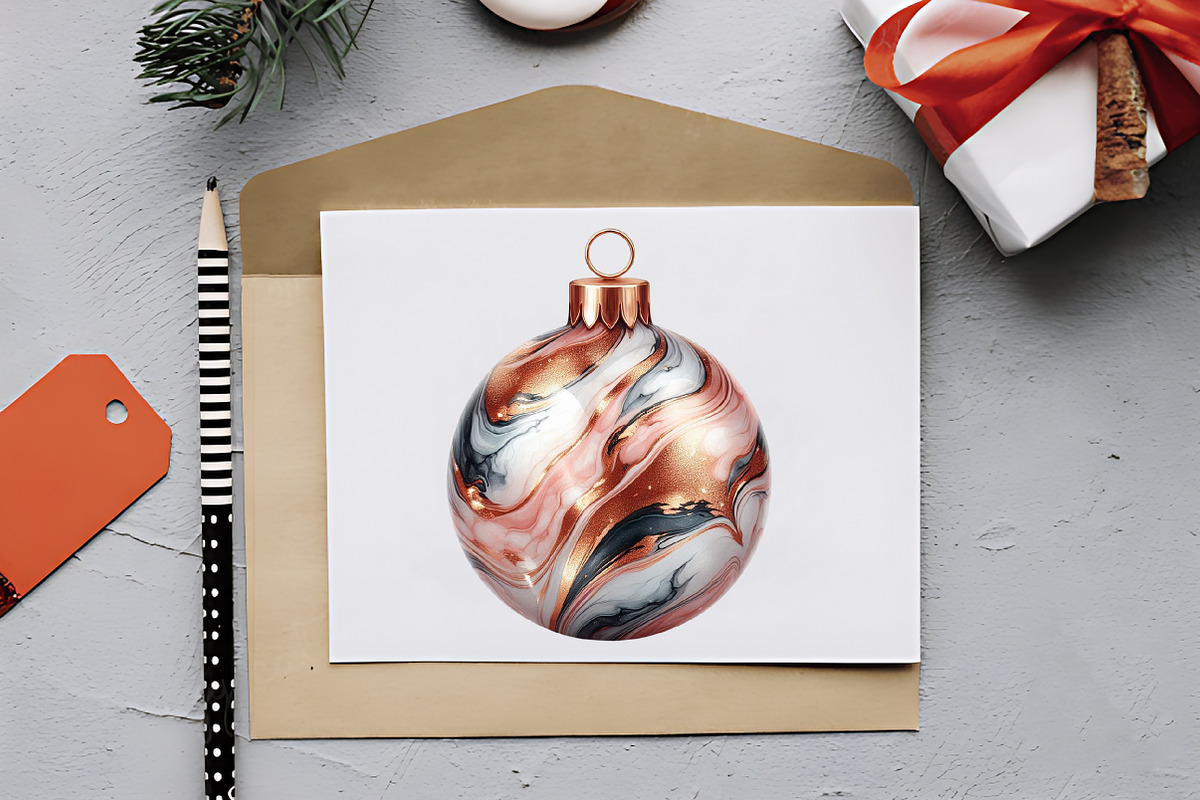 Modern Christmas Baubles Clipart, an Illustration by RobertsArt (Photo 3 of 7)
