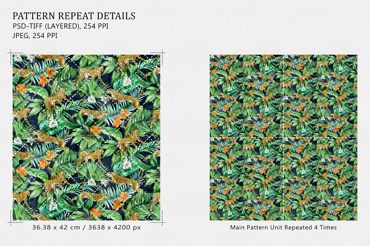 Watercolor Tropical Leopard Print, a Pattern Graphic by Gullenda (Photo 2 of 6)
