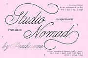 Studio Nomad // Script Family, a Script Font by PeachCreme (Thumbnail 1 of 23)