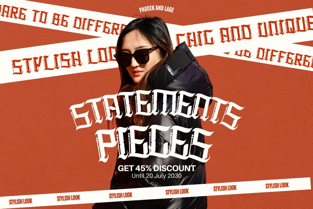 Cabone Backs - Gothic Blackletter, a Blackletter Font by Dhabee (Photo 9 of 16)