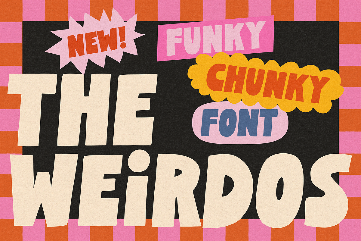 THE WEIRDOS | FUNKY CHUNKY FONT, a Handwritten Font by Maria Feliz Fonts (Photo 1 of 8)