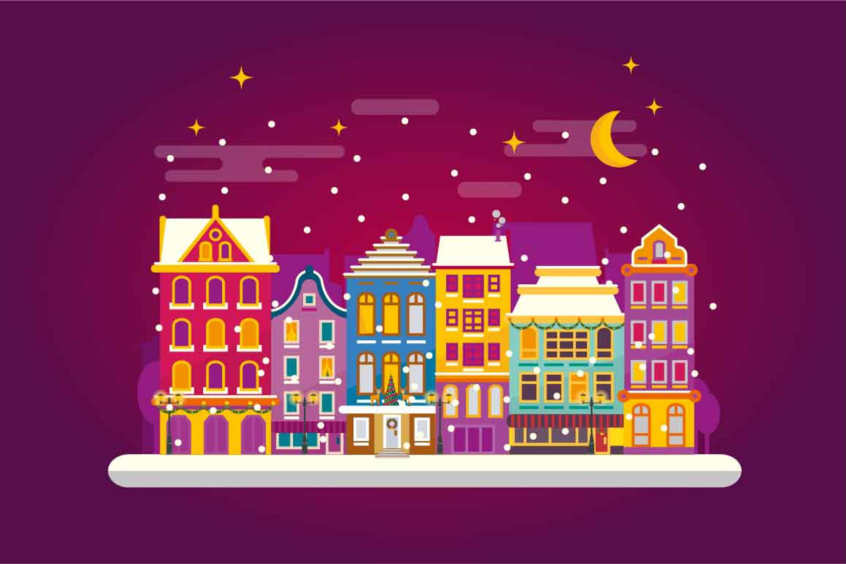 Dutch & Belgian-like houses set, an Illustration by Grafvish (Photo 4 of 7)